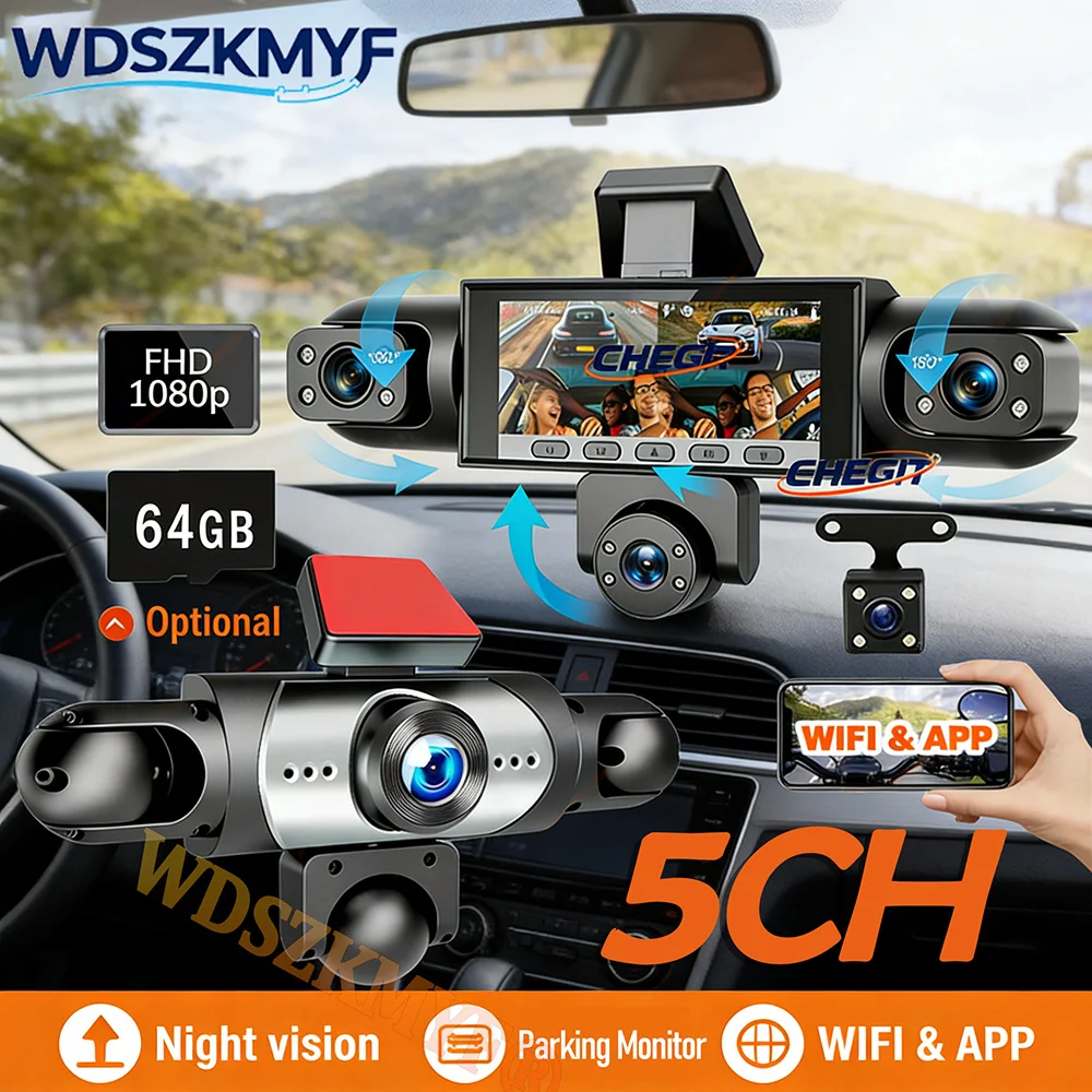 Panoramic Dash Cam 360 - Nowa kamera samochodowa 5Lens Dash Cam