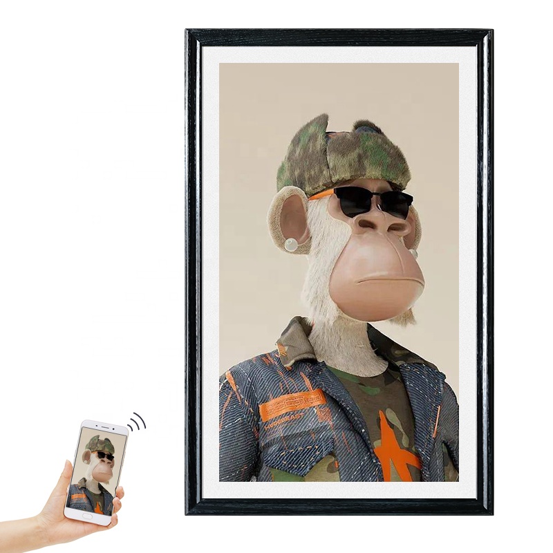 Digital Photo Frame Wifi - Naścienna, antyodblaskowa, dotykowa ramka na zdjęcia