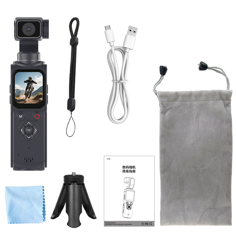 Action Camera 4K - Kieszonkowa kamera gimbalowa 4K Ultra z