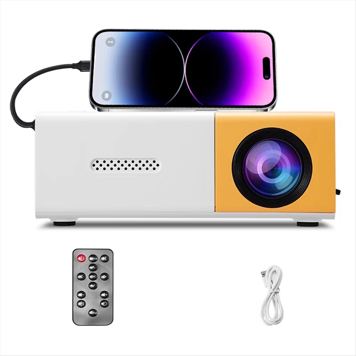 Mini Projector Portable - Delighted - Przenośny Mini Projektor z