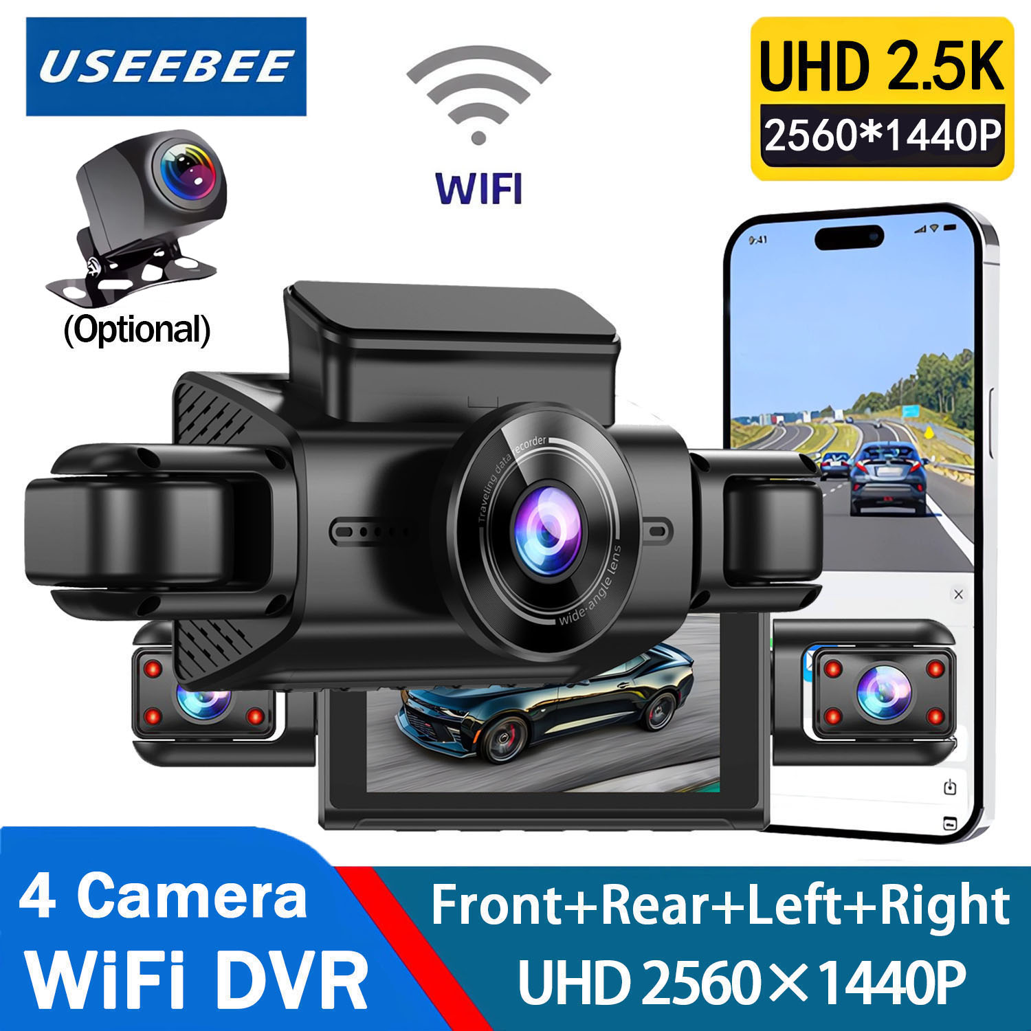 Panoramic Dash Cam 360 - Kamera samochodowa 360 stopni z 4