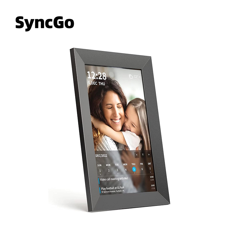 Digital Photo Frame Wifi - Cyfrowy kalendarz z ekranem dotykowym, synchronizacją