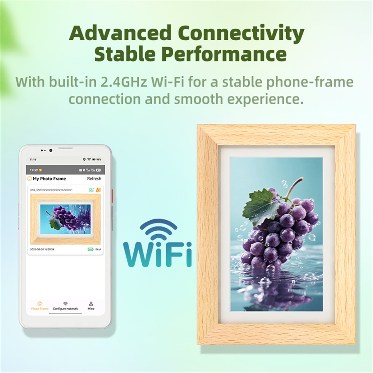 A73T 7.3'' Kolorowy wyświetlac – Digital Photo Frame Wifi recenzja i cena