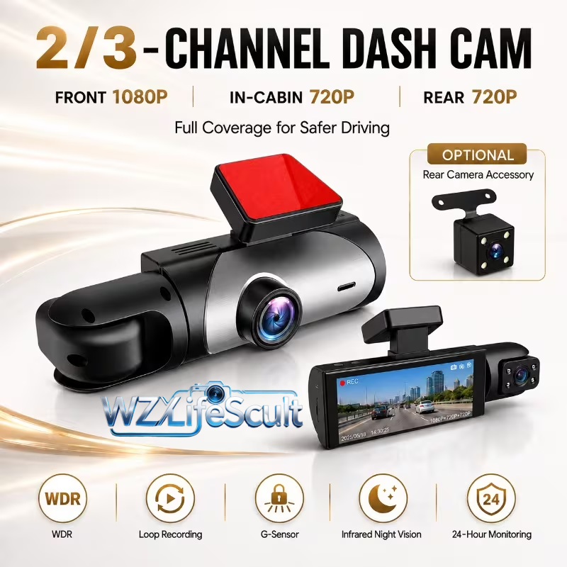 Kamera samochodowa HD 2/3-kana – Panoramic Dash Cam 360 recenzja i cena