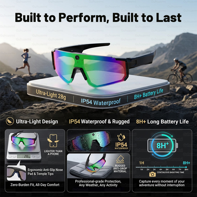 Okulary sportowe z inteligentn – Action Camera 4K recenzja i cena