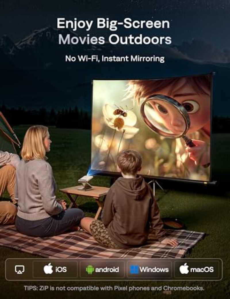 Yinzam ZIP Gold Trójdźwigniowy – Mini Projector Portable recenzja i cena