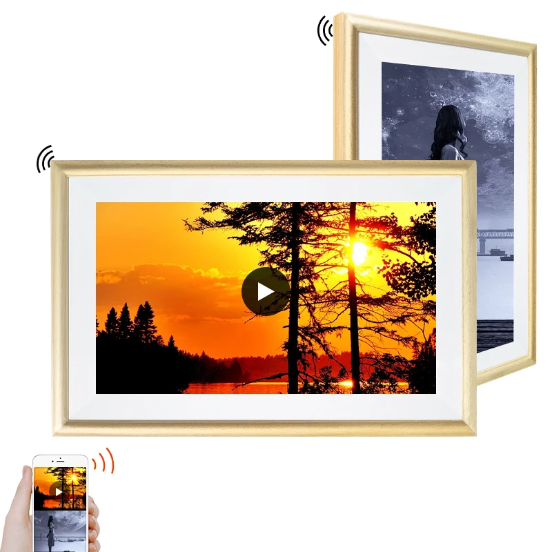 32-calowa kwadratowa drewniana – Digital Photo Frame Wifi recenzja i cena